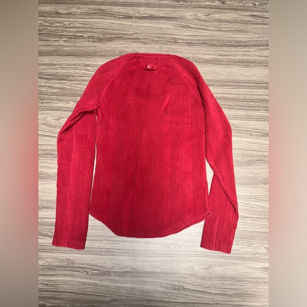 Y2K Tommy Hilfiger Red Sweater Size Medium - Picture 7 of 8